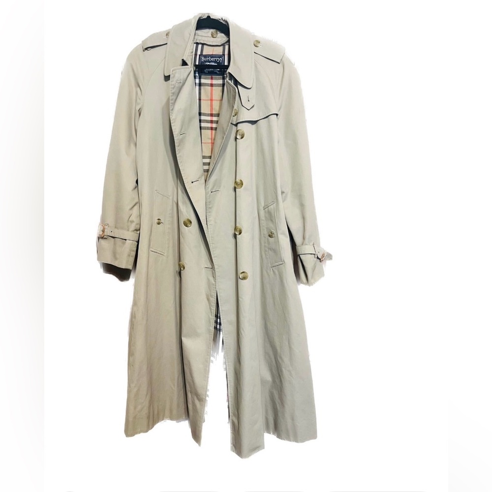 Burberry Light Tan Trench Coat with Check Lining